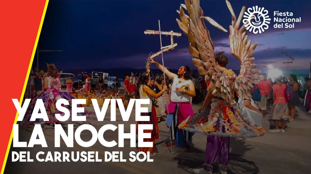 Cientos de sanjuaninos esperan por el Carrusel en una noche a puro color