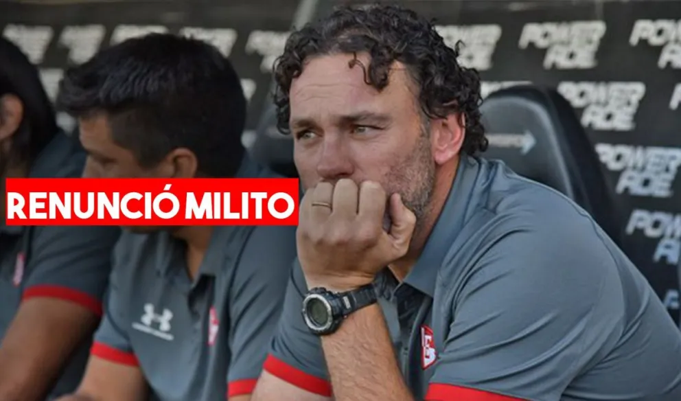 Después del papelón, renunció Milito