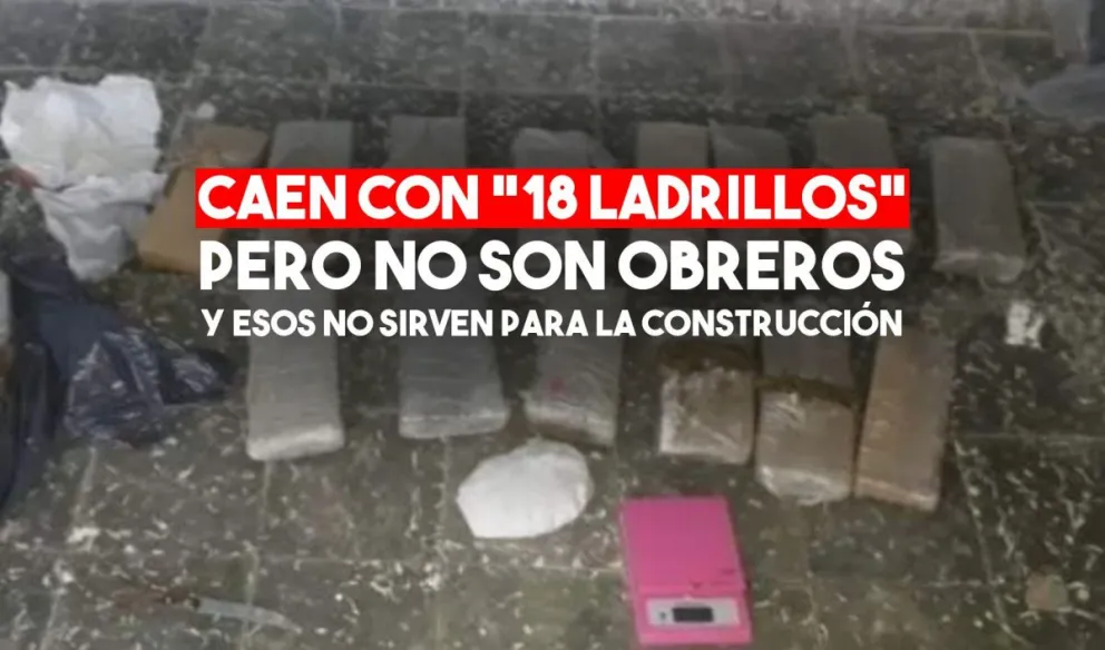 Detienen a dos jóvenes con 18 ladrillos de marihuana y medio kilo de cocaína