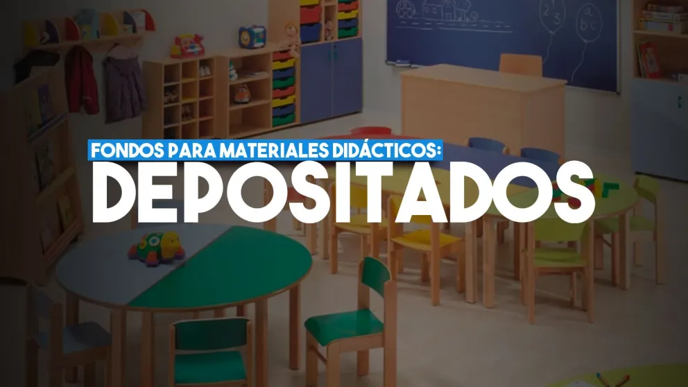 Depositaron los fondos destinados a material didáctico