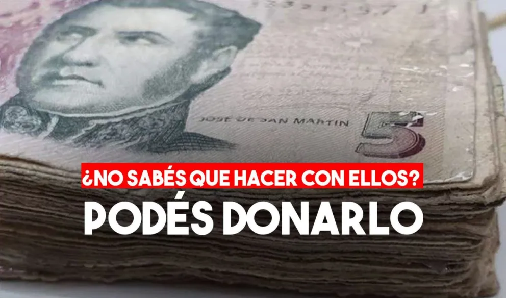 Para ayudar a los más necesitados, la fundación Manos Abiertas reciben los billetes de $5