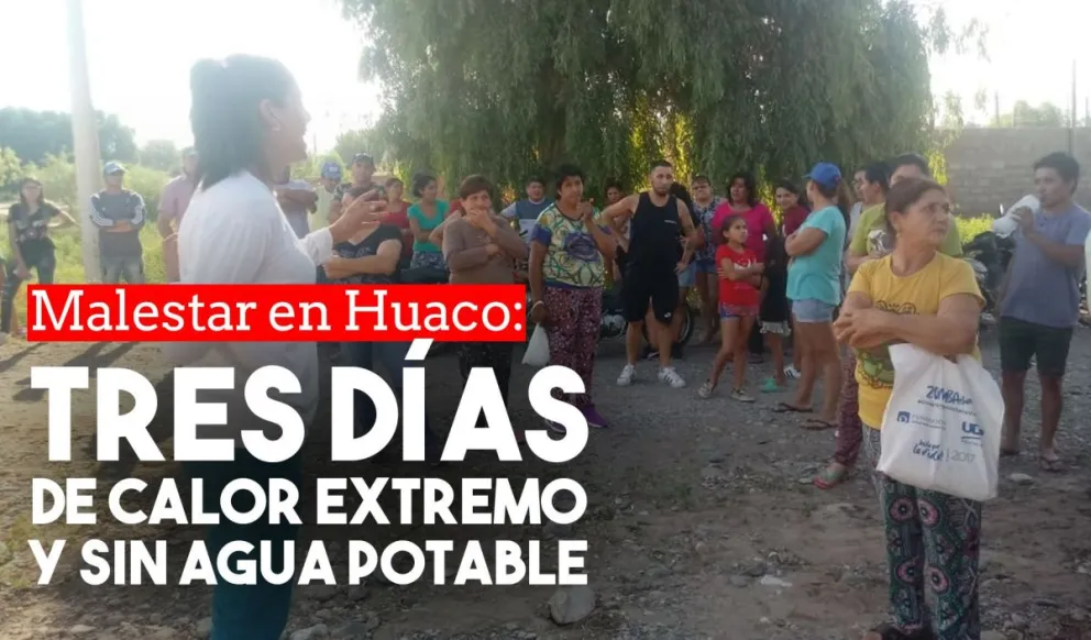 Vecinos de Huaco reclaman por la falta de agua potable
