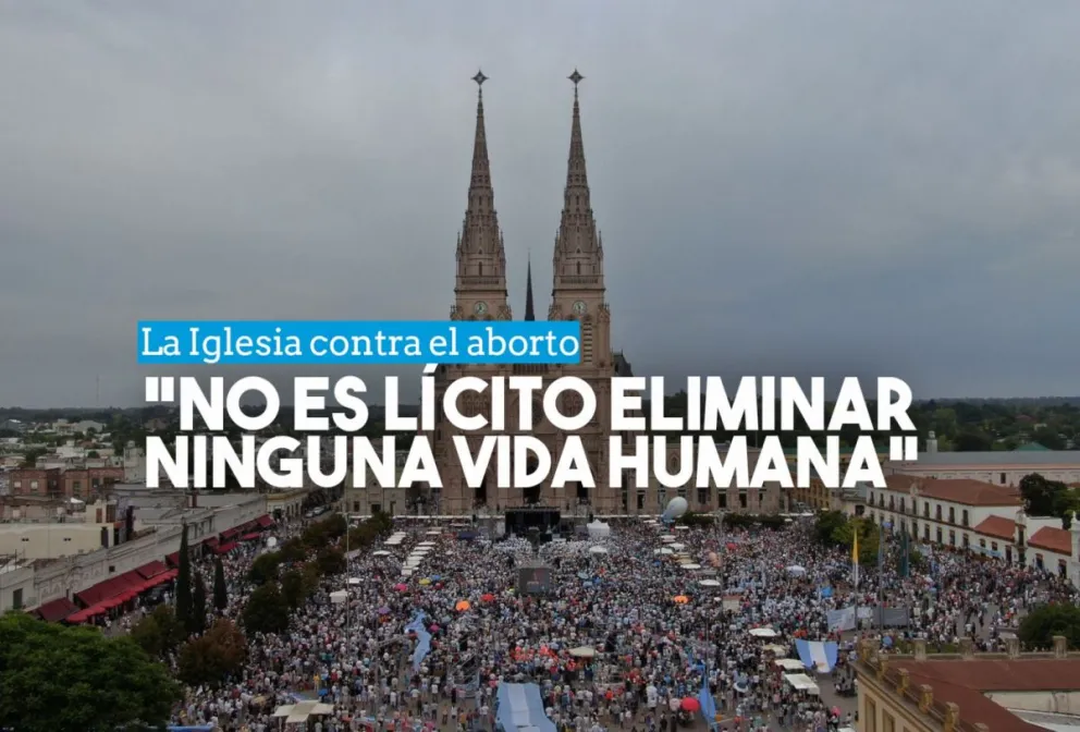 Con una masiva misa, la Iglesia católica se manifestó contra la legalización del aborto