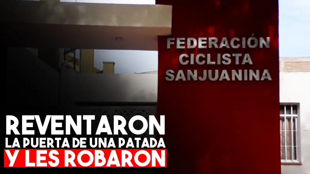 Reventaron la puerta de la Federación Ciclista Sanjuanina y les robaron