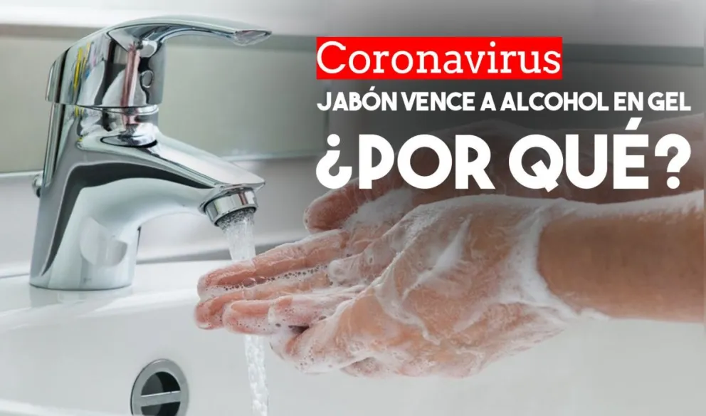 ¿Por qué lavarse las manos con jabón es más efectivo que usar alcohol en gel?