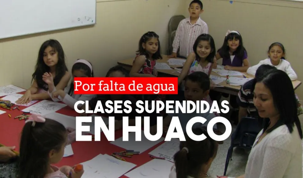 Ante la falta de agua potable, se suspende la actividad escolar en Huaco