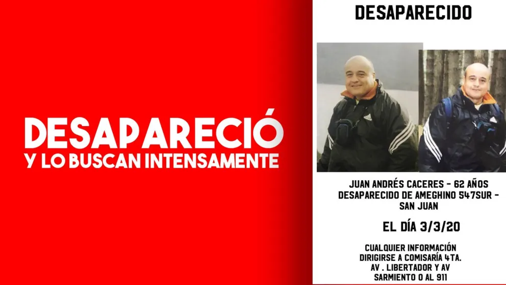 Buscan a un hombre que desapareció hace más de una semana
