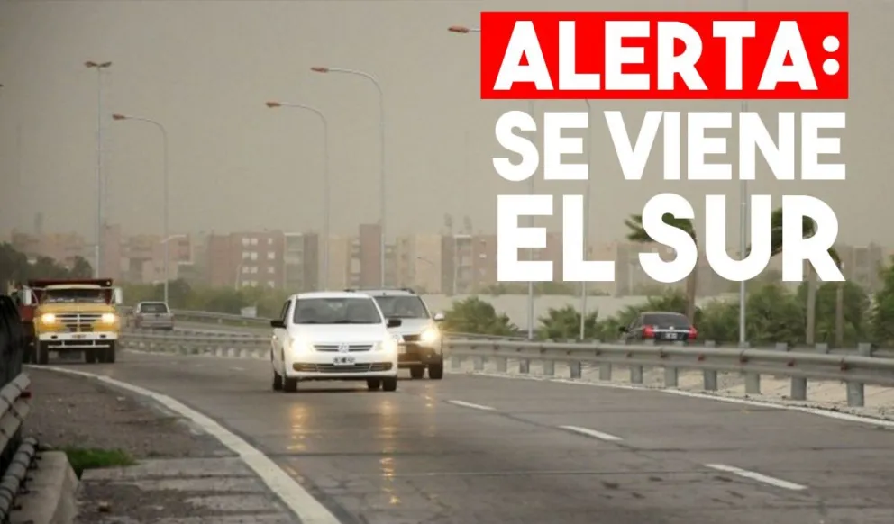 Emitieron un alerta meteorológica por la llegada de viento sur