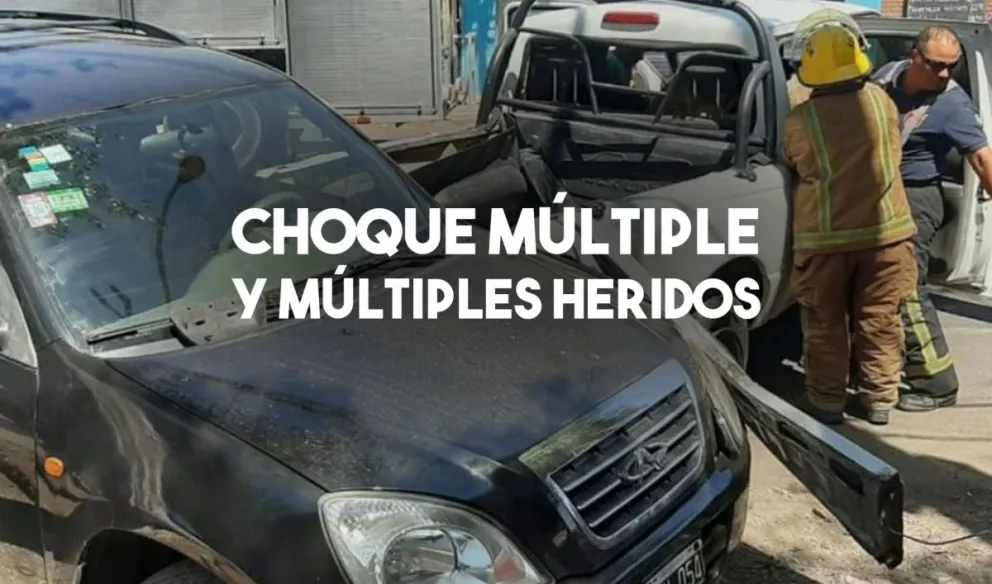 Un choque múltiple dejó como saldo múltiples heridos en Chimbas