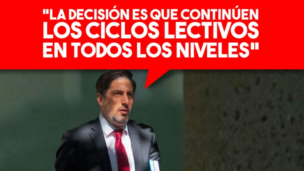 Coronavirus: Nicolás Trotta confirmó que continuarán las clases en las escuelas
