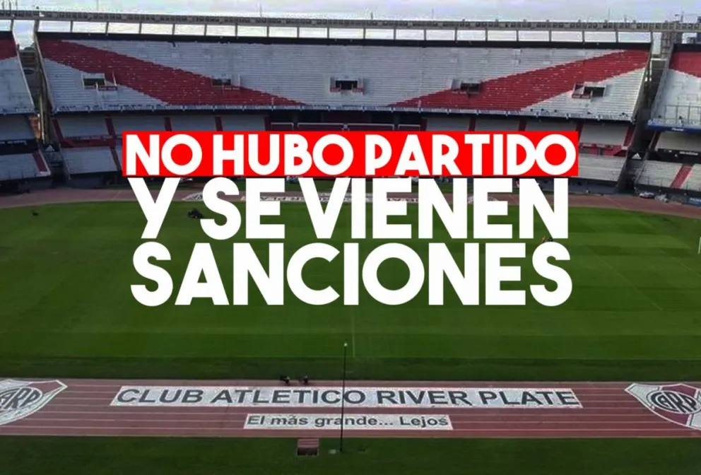 River no abrió el Monumental y el árbitro Delfino suspendió el partido con Atlético Tucumán