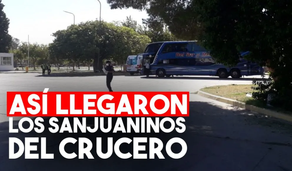 Llegaron los sanjuaninos del crucero y fueron recibidos por médicos