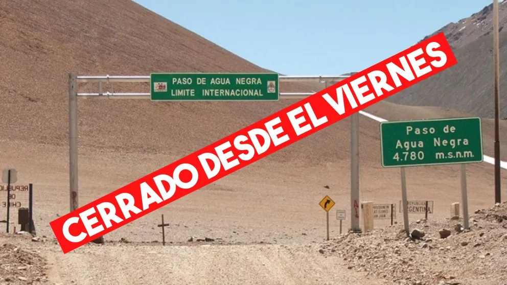 Desde este viernes quedará cerrado el Paso Internacional de Agua Negra