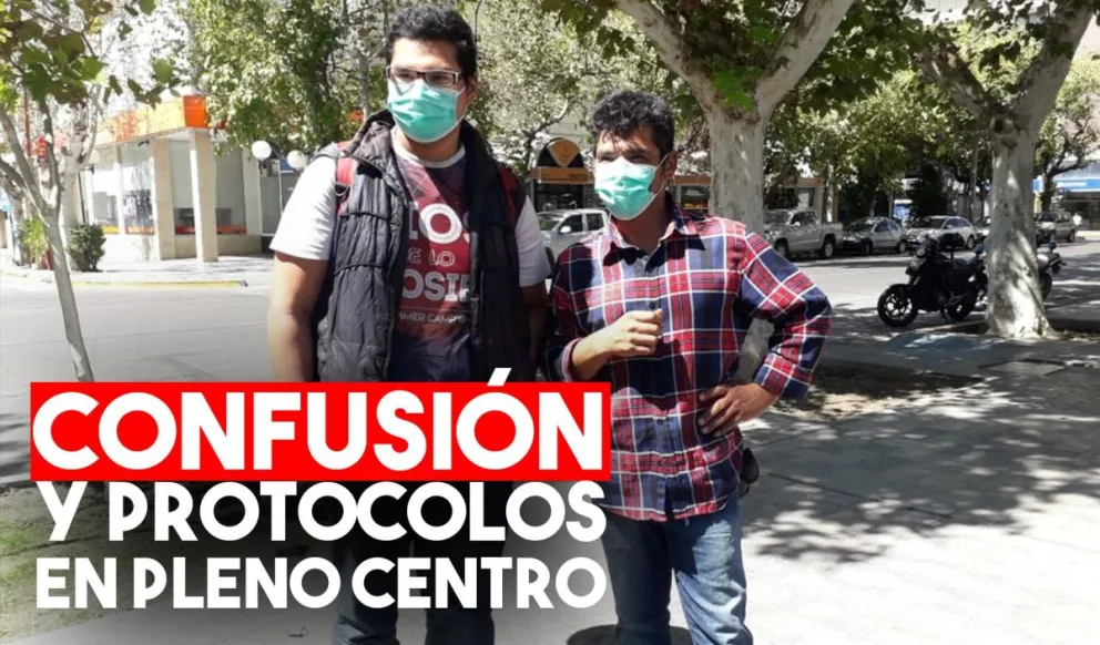 Activaron el protocolo por dos personas que se encontraban en la plaza 25 con bolsos y mochilas