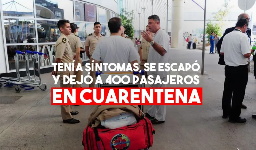 Tenía síntomas, viajó y dejó a 400 pasajeros en cuarentena