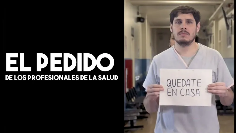 Desde el Hospital Marcial Quiroga se sumaron a la campaña "Quedate en casa"