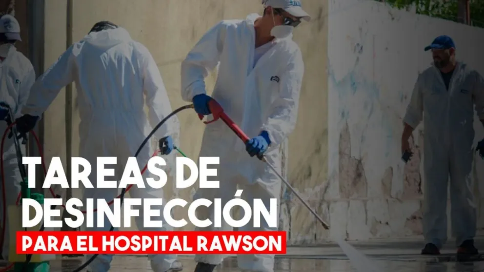 Operativo de limpieza para el Hospital Rawson