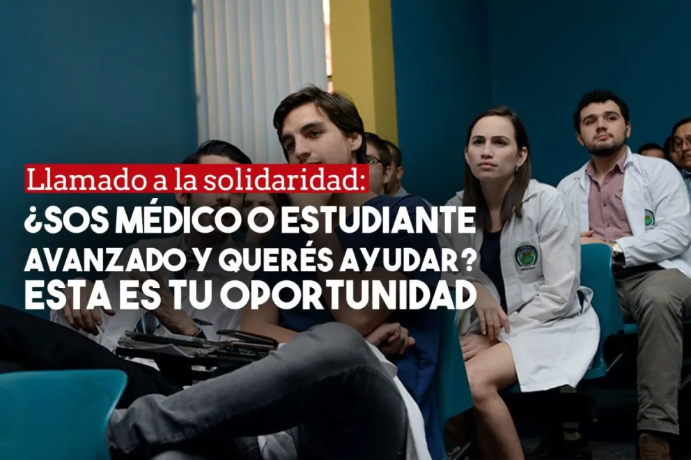 Abrieron la convocatoria profesionales de la salud y estudiantes avanzados
