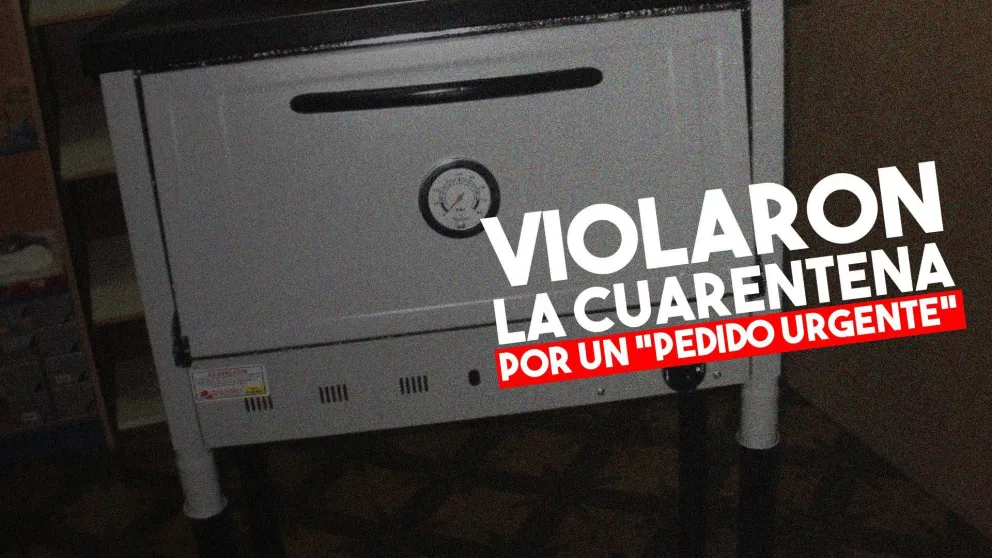 Violaron el aislamiento obligatorio para ir a vender un horno