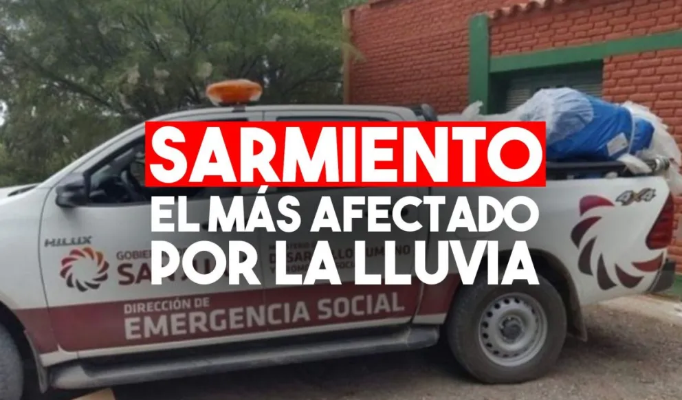 Sarmiento recibió asistencia por la lluvia y las ráfagas de viento