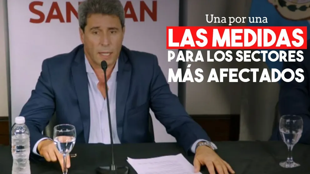 Estas son las medidas económicas y sociales que lanzó Uñac para los sectores más afectados