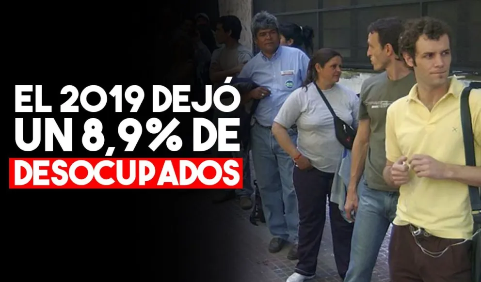 La desocupación en el último trimestre del 2019 fue del 8,9%