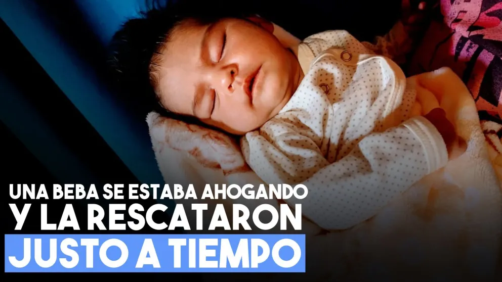 Policías le salvaron la vida a una beba que se estaba ahogando con leche