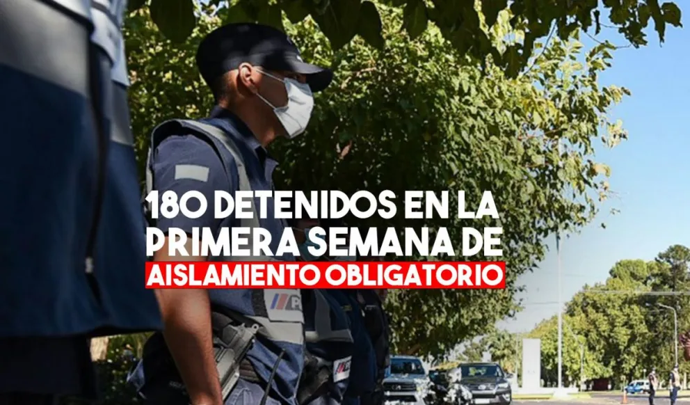El saldo de la primera semana de aislamiento: 180 detenidos