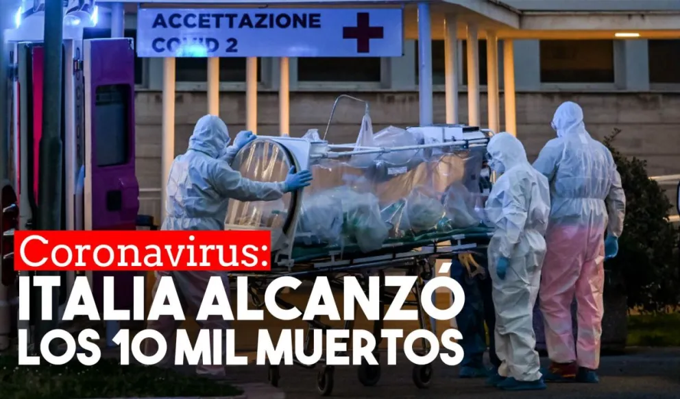 Italia sumó 889 muertos en un día y alcanzó los 10 mil en total