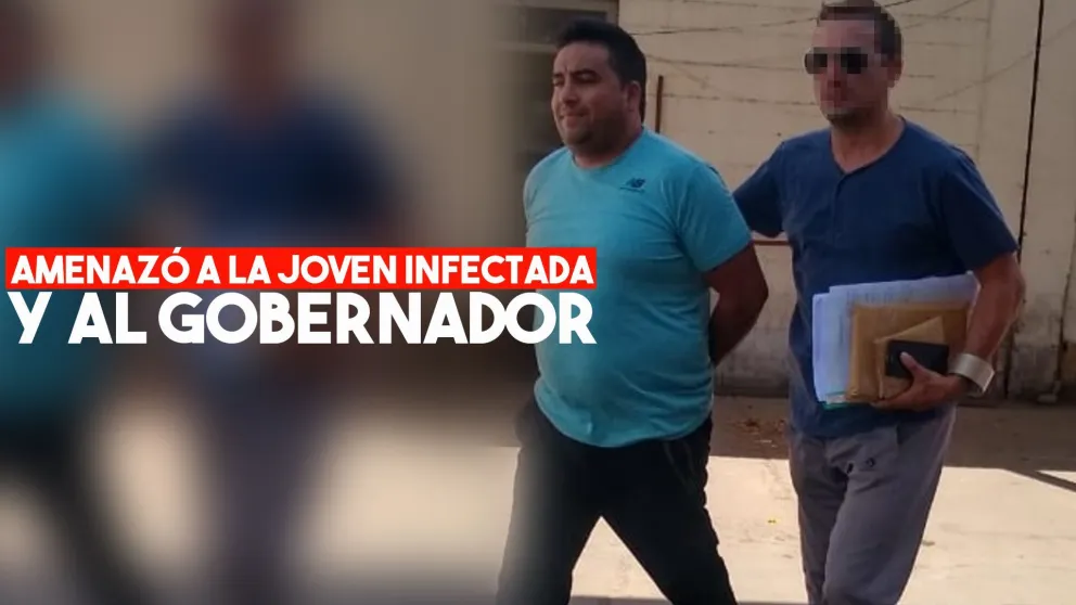 Lo detuvieron por incitar a la violencia y amenazar a la joven infectada y al gobernador