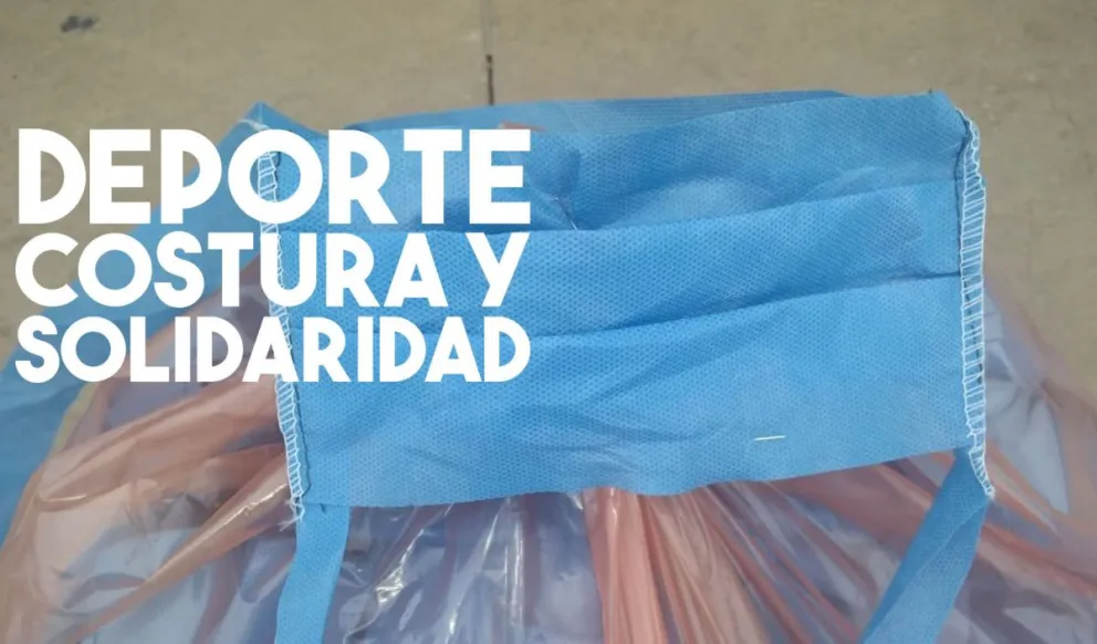 Deporte y solidaridad: cosen barbijos para entregar a Salud Pública
