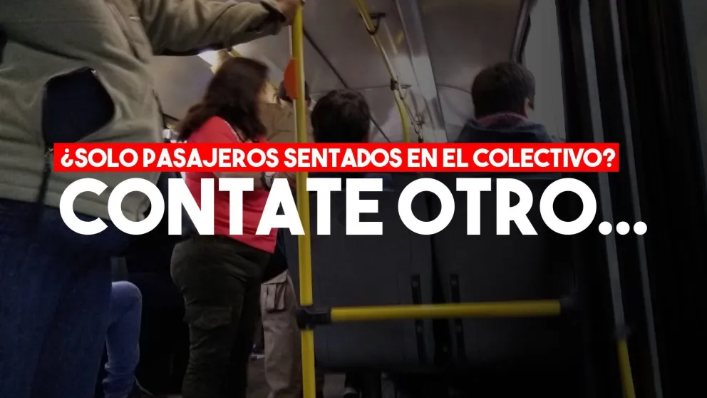 Denuncian que en los colectivos viaja gente parada