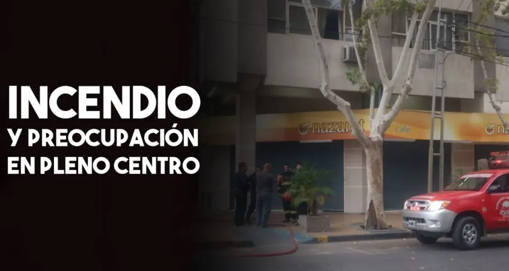 Un incendió de una oficina en pleno centro alertó a los vecinos