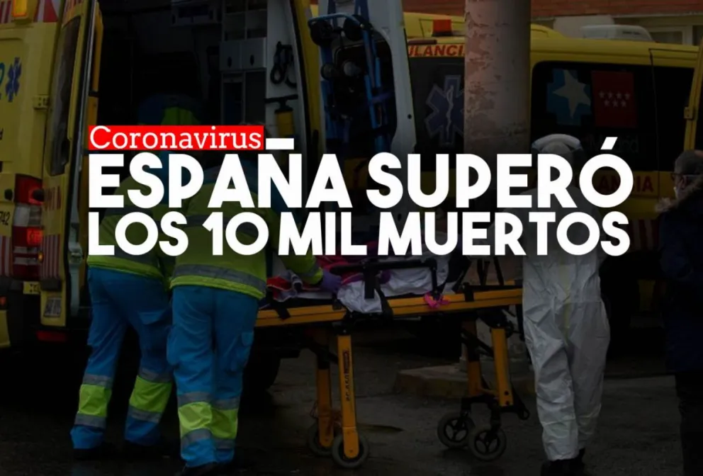 España registró 950 muertos y ya suma más de 10.000