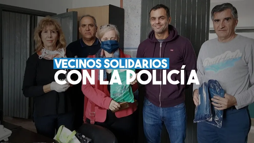 Los vecinos del Barrio San Martín le donaron barbijos a la policía comunal