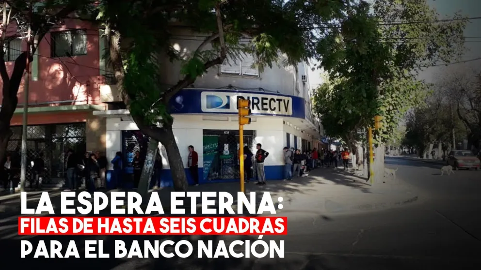 Más de 6 cuadras de cola en el Banco Nación