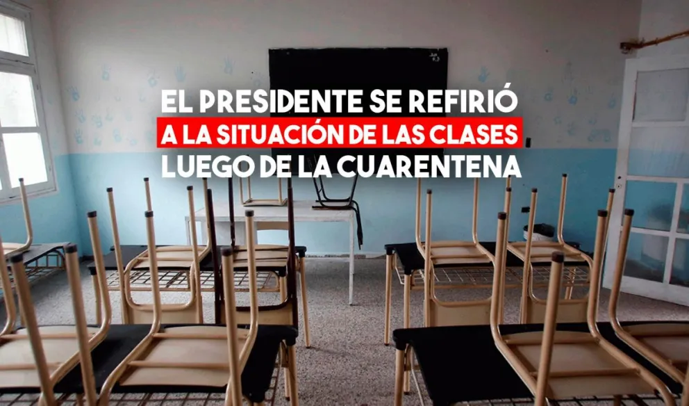 Coronavirus: el Presidente afirmó que "los chicos seguirán sin ir al colegio"