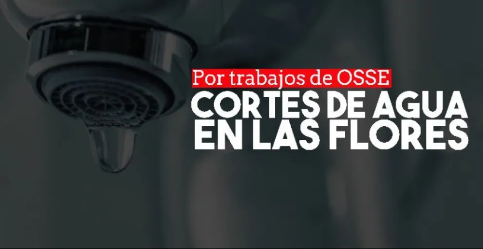 OSSE realizará trabajos en la red de agua potable de Las Flores