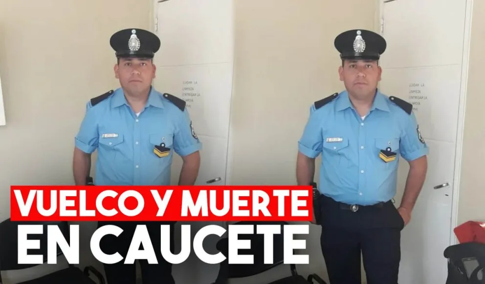 Falleció un policía tras volcar con su auto en Caucete