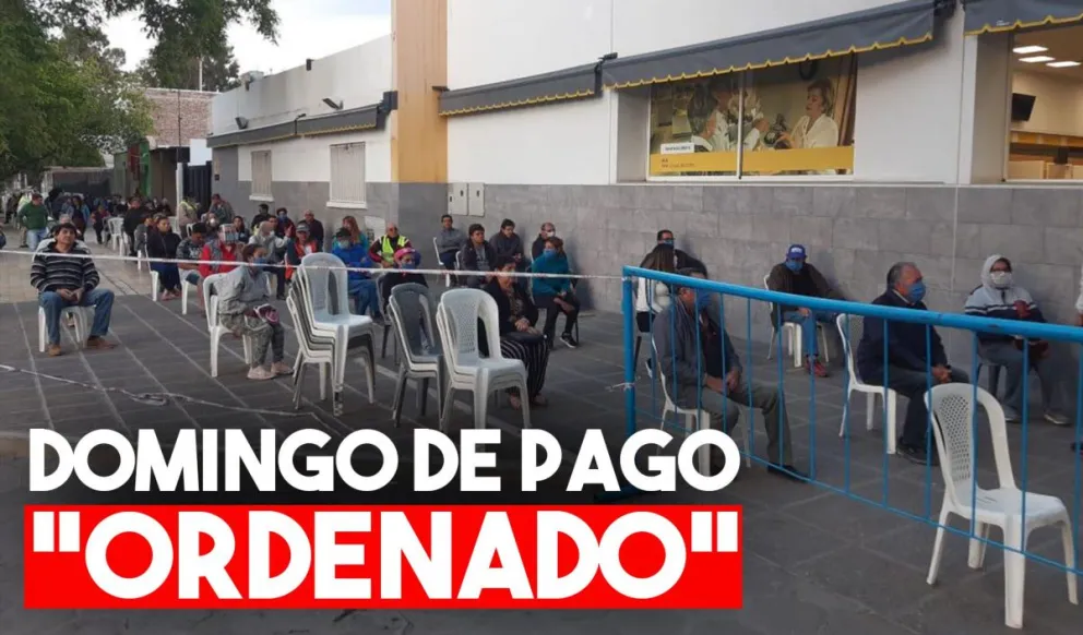 Continúa el pago a jubilados, con el mismo orden del sábado