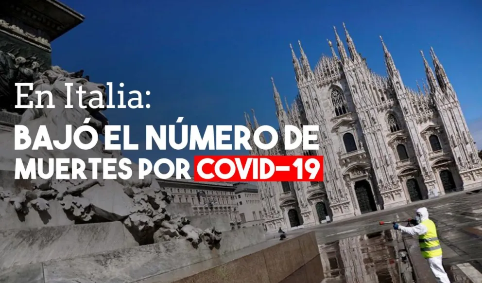 Bajó el número de muertos un solo día en Italia