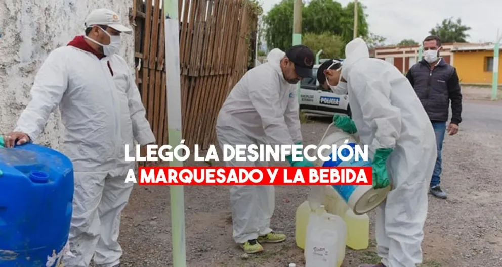 Las tareas de desinfección llegaron a Marquesado y La Bebida