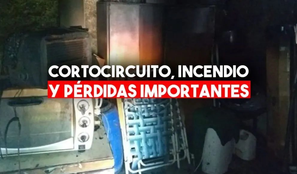 Un cortocircuito provocó un peligroso incendio en una vivienda