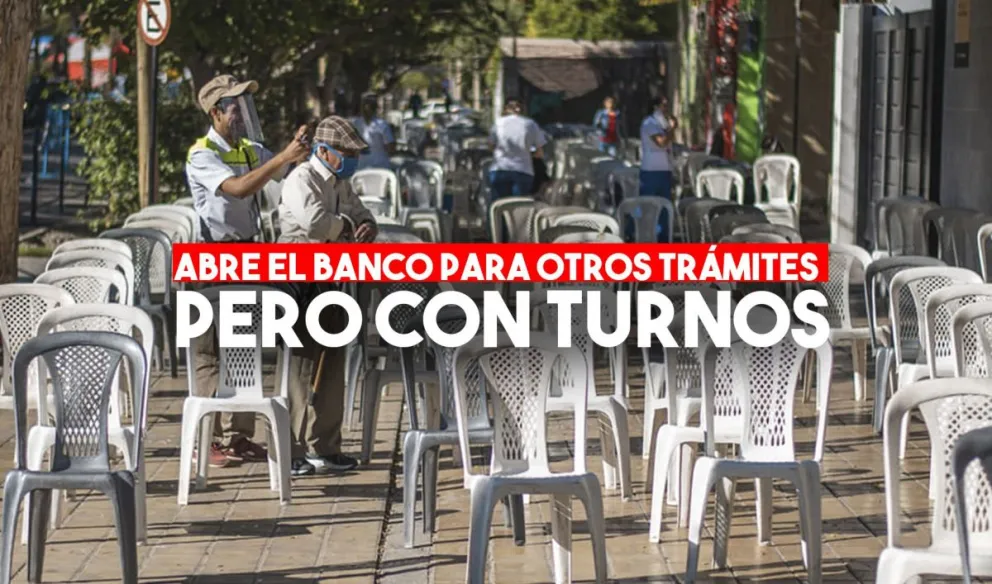Desde el lunes se atenderá al público general con turnos en bancos