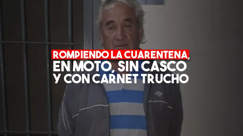 Andaba en moto, rompiendo la cuarentena y con carnet trucho