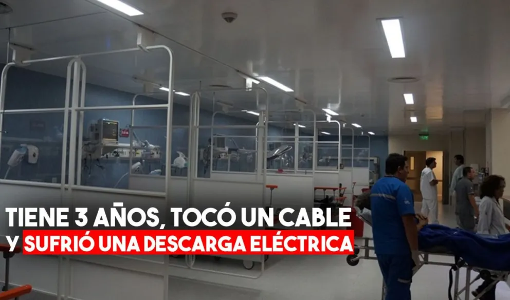 Una nena de 3 años tocó un cable y recibió una fuerte descarga eléctrica