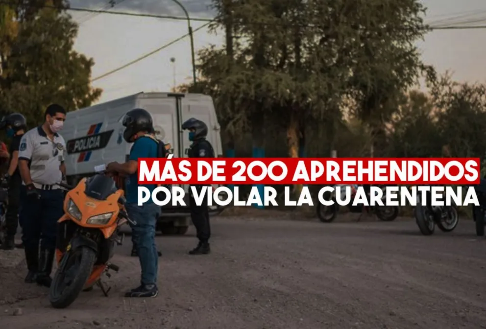 Más de 200 personas fueron detenidas por violar la cuarentena