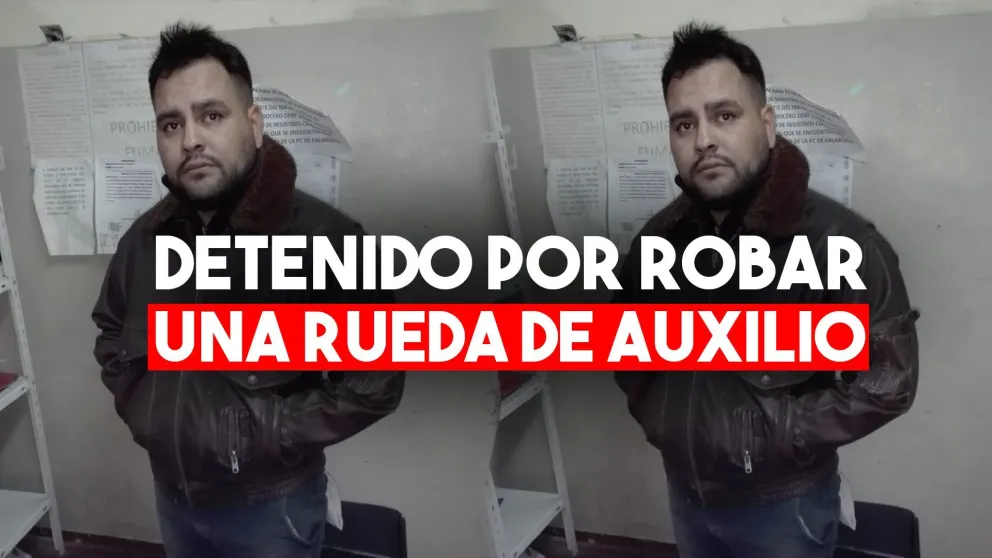 Lo engancharon robándose una rueda de auxilio y lo detuvieron