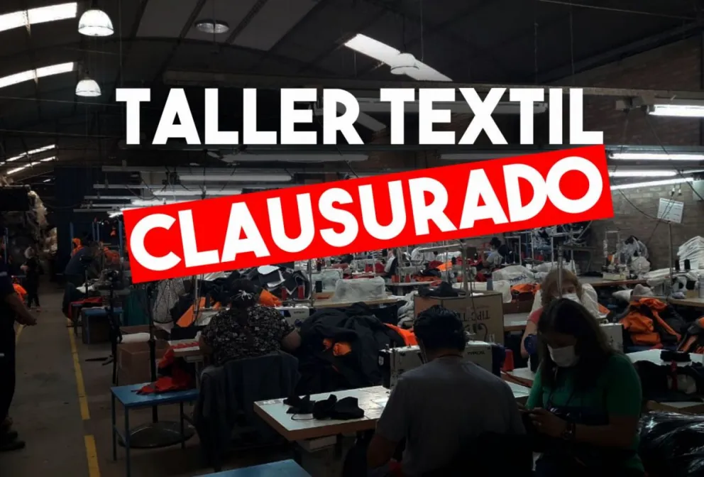 A galpón cerrado, más de 30 personas trabajaban en un taller textil: lo clausuraron