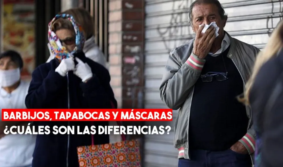 Uso obligatorio: diferencias entre barbijos, tapabocas y máscaras